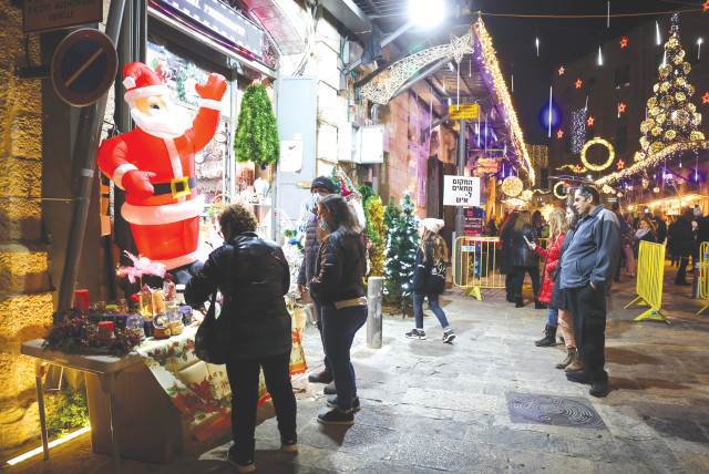  A CHRISTMAS FESTIVAL at the New Gate in Jerusalem’s Old City. (credit: NATI SHOHAT / FLASH 90)