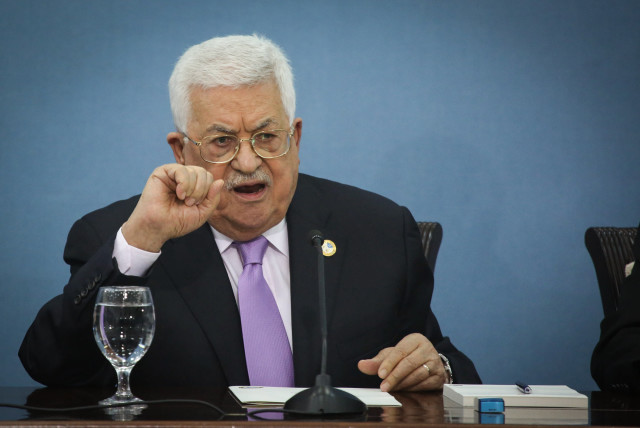  Palestinian Authority President Mahmud Abbas speaks during a meeting with journalists in the West Bank cityof Ramallah on July 03, 2019. (credit: FLASH90)