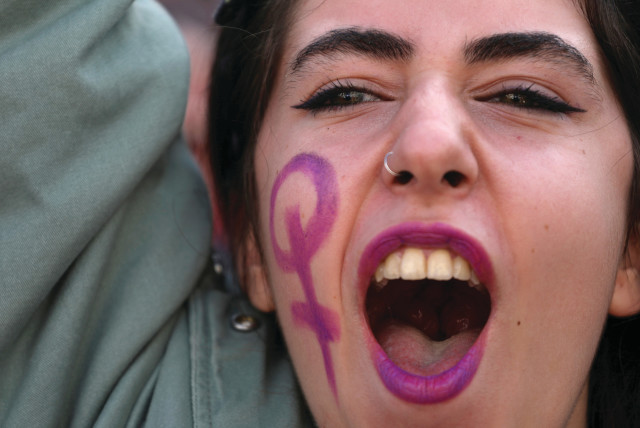  PROTESTING SEXISM in Madrid. (credit: SUSANA VERA/REUTERS)