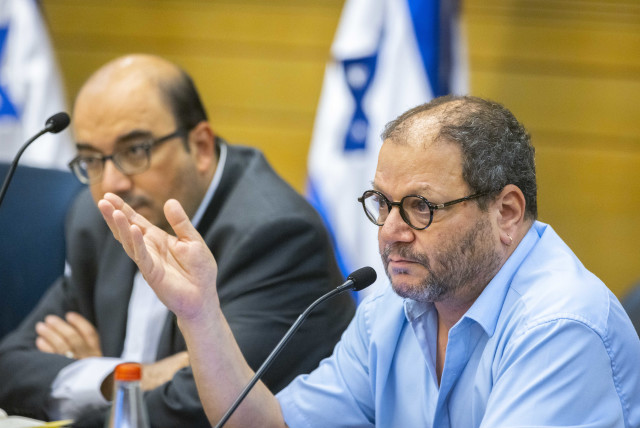  MK Ofer Cassif  attends  a ''55 years of occupation'' conference in the Knesset, Israeli parliament, in Jerusalem on June 08 2022 (credit: OLIVIER FITOUSSI/FLASH90)