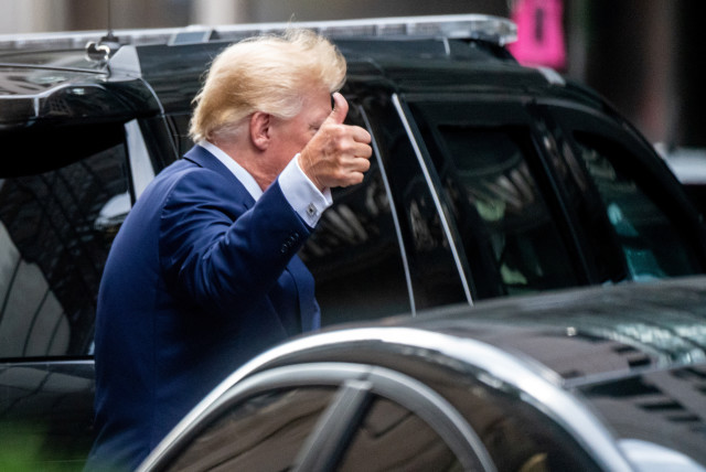  Former US President Donald Trump departs Trump Tower for a deposition two days after FBI agents raided his Mar-a-Lago Palm Beach home, in New York City, US, August 10, 2022.  (credit: REUTERS/DAVID 'DEE' DELGADO)