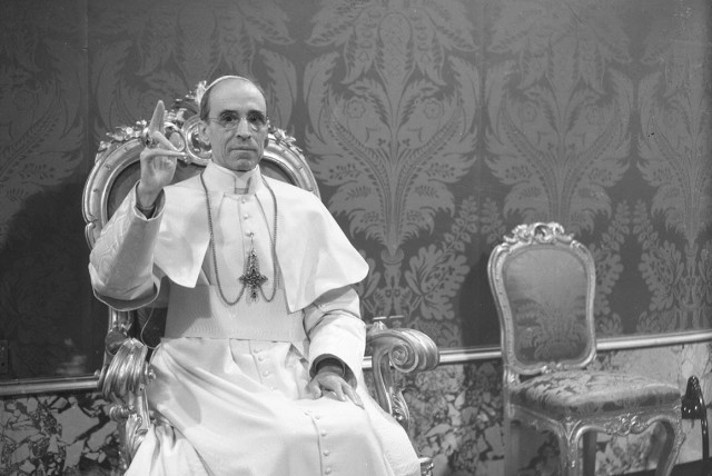  POPE PIUS XII appears in an undated file photo from the archives of Vatican newspaper ‘Osservatore Romano.’  (credit: OSSERVATORE ROMANO / REUTERS)