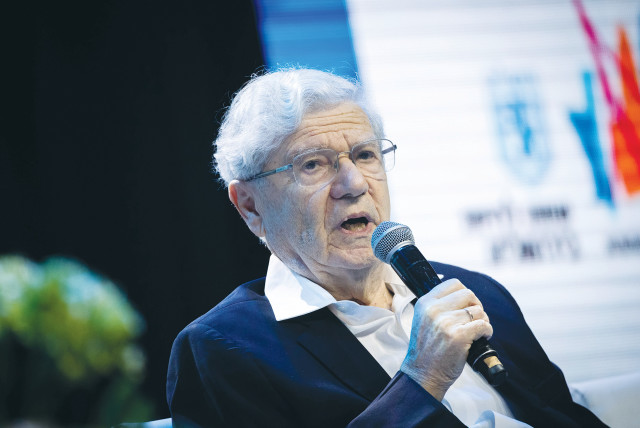  FORMER SUPREME Court president Aharon Barak attends a conference, 2019. Ever since the election of Barak as president in 1995, Israel’s democracy ‘has been on the slide,’ the writer argues. (credit: YONATAN SINDEL/FLASH90)