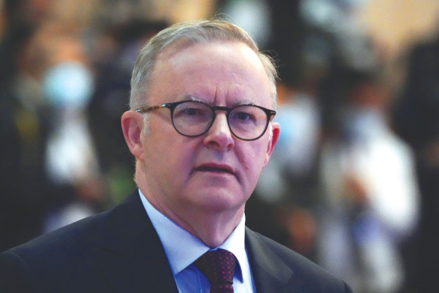  AUSTRALIA’S PRIME MINISTER Anthony Albanese: His pronouncement in canceling his country’s recognition of western Jerusalem as Israel’s capital was offensive, says the writer (credit: REUTERS/CINDY LIU)