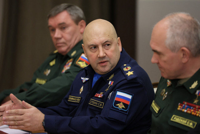 Commander of Russia's Aerospace Forces Sergei Surovikin attends a meeting in Sochi (credit: REUTERS)