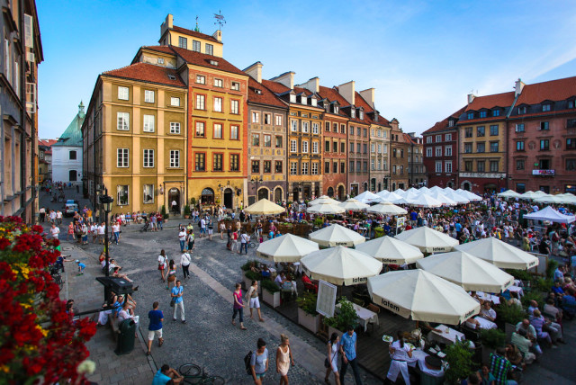  The historic center of Warsaw, Poland. (credit: FLICKR)