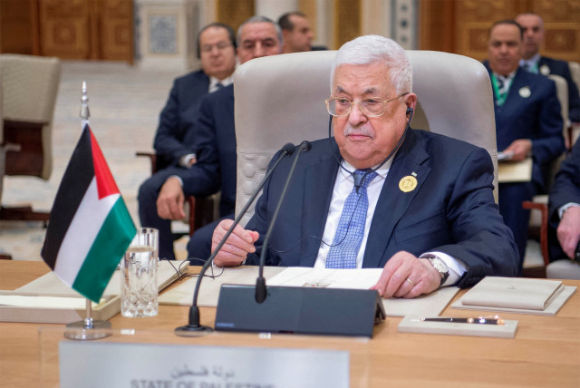  Palestinian President Mahmoud Abbas attends the China-Arab summit in Riyadh, Saudi Arabia December 9, 2022.  (credit: SAUDI PRESS AGENCY/HANDOUT VIA REUTERS)