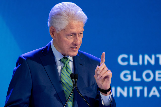 Former US President Bill Clinton speaks during the Clinton Global Initiative (CGI) meeting in Manhattan, New York City, US, September 19, 2022. (credit: REUTERS/DAVID 'DEE' DELGADO)