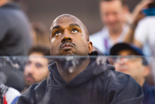  Kanye West attends the Cincinnati Bengals game against the Los Angeles Rams at SoFi Stadium earlier this year. (Mark J. Rebilas-USA TODAY Sports) (photo credit: REUTERS)