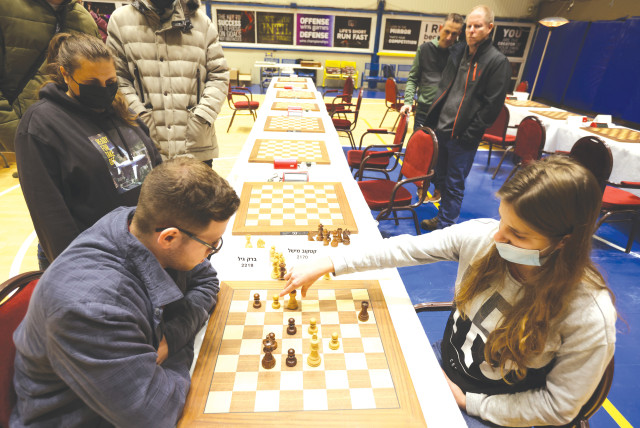  PLAYERS COMPETE at the Israeli Chess Championship in Safed, last year.  (credit: DAVID COHEN/FLASH 90)