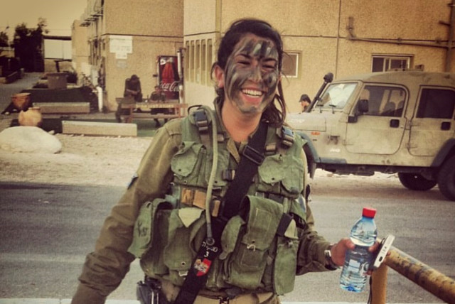 As a lone soldier at the Shivta base in the South of Israel (credit: Liron Tzour)
