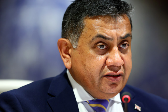  Lord Ahmad, Minister of State, Foreign and Commonwealth and Development Office of United Kingdom attends the High-Level Segment of the Conference on Disarmament at the United Nations in Geneva, Switzerland, February 28, 2022. (credit: REUTERS/DENIS BALIBOUSE)