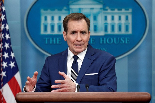 John Kirby, National Security Council Coordinator for Strategic Communications, answers questions during the daily press briefing at the White House in Washington, US, February 17, 2023. (credit: REUTERS/EVELYN HOCKSTEIN)