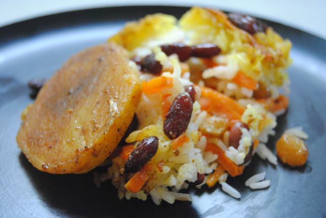  Persian rice with kidney beans & carrots (credit: PASCALE PEREZ-RUBIN)