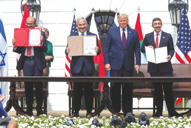  THE HISTORIC Abraham Accords, signed in 2020, have already led to rapid growth in trade and cooperation in a wide range of areas from investment and innovation to food security and health. (credit: TOM BRENNER/REUTERS)