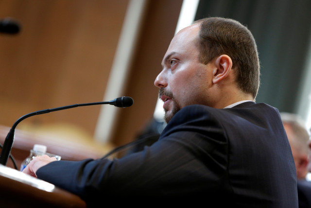  Russian opposition leader Vladimir Kara-Murza, vice chairman of Open Russia, testifies before a Senate Appropriations State, Foreign Operations and Related Programs Subcommittee hearing on ''Civil Society Perspectives on Russia'' on Capitol Hill in Washington, U.S., March 29, 2017 (credit: REUTERS/JOSHUA ROBERTS)