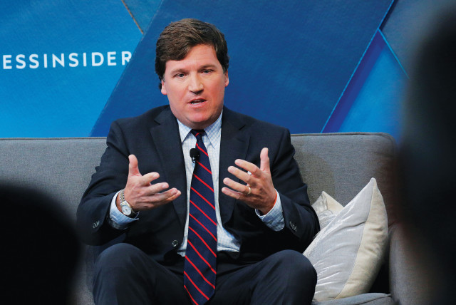  FOX PERSONALITY Tucker Carlson and MK Tally Gotliv – two sides of the same coin?   (credit: FLASH90, LUCAS JACKSON/REUTERS)