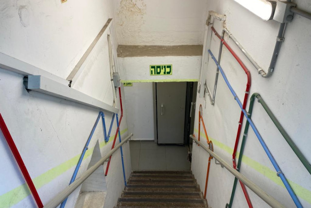  A bomb shelter in the center of Israel is opened in preparation for retaliation from Gaza after overnight launch of Operation Shield and Arrow, May 9, 2023. (credit: AVSHALOM SASSONI/MAARIV)