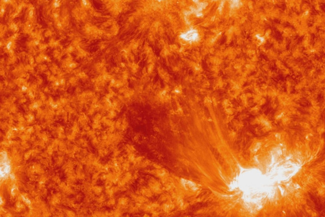  The sun emitted its first X-class flare in more than four years on February 14, 2011 at 8:56 p.m. EST. (credit: NASA Goddard Space Flight Center/Wikimedia Commons)