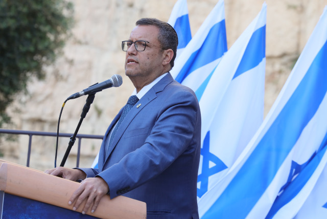   Mayor of Jerusalem Moshe Lion at Bonei Zion Award Ceremony (credit: Hezi Hojesta)