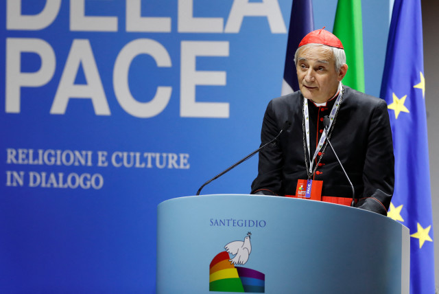  Cardinal Matteo Zuppi attends the opening of the inter-religious meeting "The Cry of Peace" in Rome, Italy, October 23, 2022. (photo credit: REUTERS/REMO CASILLI)