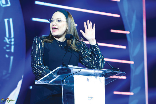  SIVAN RAHAV-MEIR addresses 3,890 Chabad leaders in Edison, New Jersey, this past February.  (photo credit: Chabad Lubavitch/Flickr)