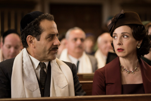  Tony Shalhoub and Marin Hinkle, shown in a synagogue scene, are two of the show's non-Jewish actors. (Nicole Rivelli/Amazon Studios) (credit: NICOLE RIVELLI/AMAZON STUDIOS)