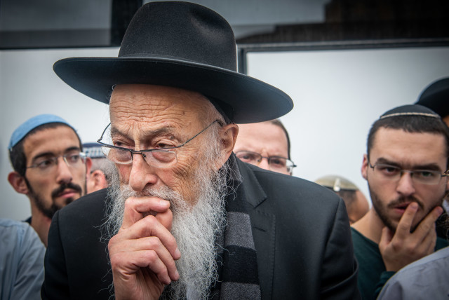  Rabbi Zvi Yisrael Thau attends a protest of Jewish activist against a conference of Christians outside the Davidson Center in Jerusalem Old City, on May 28, 2023. (credit: ARIE LEIB ABRAMS/FLASH 90)