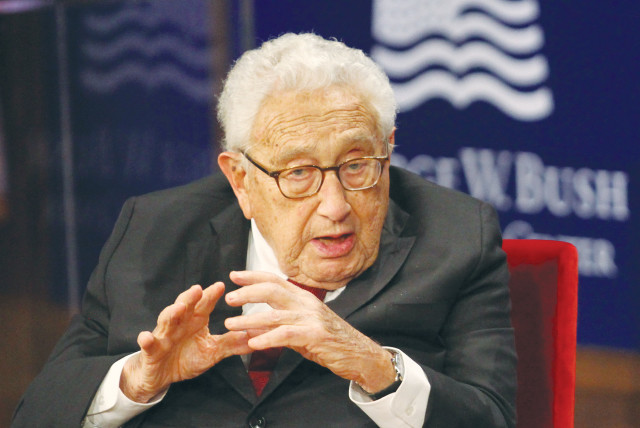  FORMER US secretary of state Dr. Henry Kissinger speaks at the George W. Bush Presidential Center’s 2019 Forum on Leadership, in Dallas. (credit: JAIME R. CARRERO/REUTERS)