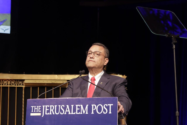 Jerusalem Mayor Moshe Lion at the Jerusalem Post Annual Conference 2023 in New York, June 5, 2023. (credit: MARC ISRAEL SELLEM/THE JERUSALEM POST)