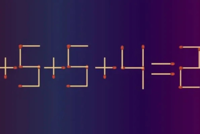  Move only one match to solve this exercise (credit: MAARIV/TIKTOK)
