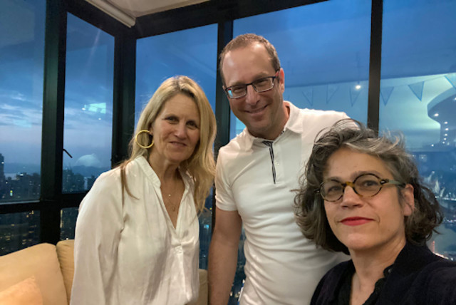  Consul General of Israel to Hong Kong Amir Lati with Anat Fischer Leventon, CEO at Suzanne Dellal Centre and with dancer and choreographer Inbal Pinto (credit: CONSULATE GENERAL OF ISRAEL IN HONG KONG/COURTESY)