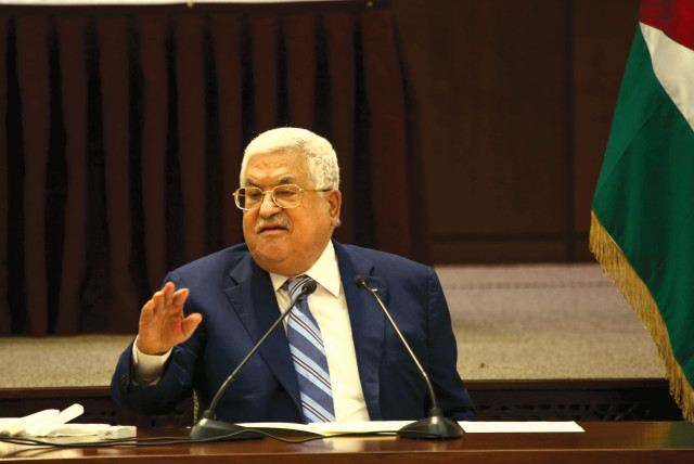  PALESTINIAN AUTHORITY President Mahmoud Abbas speaks during a meeting of the PA leadership, in Ramallah. No president should be in office for so long and certainly without a mandate from the people, says the writer. (credit: FLASH90)