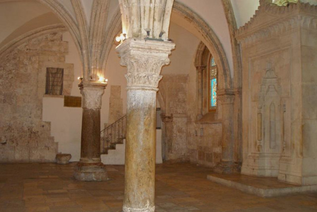  The Cenacle, or Room of the Last Supper, in Jerusalem (credit: Wikimedia Commons)