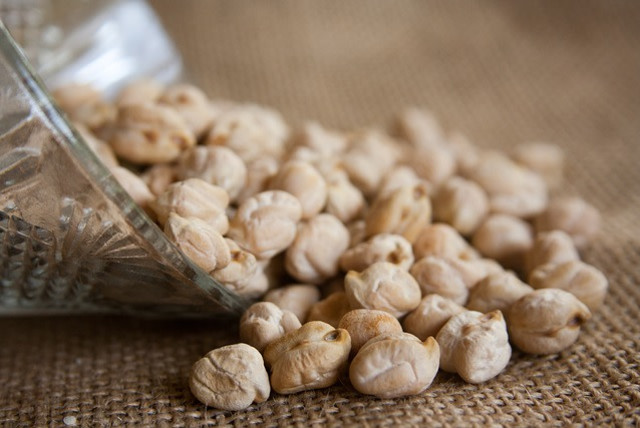  Chickpeas, also known as Garbanzo beans. (credit: PIXABAY)