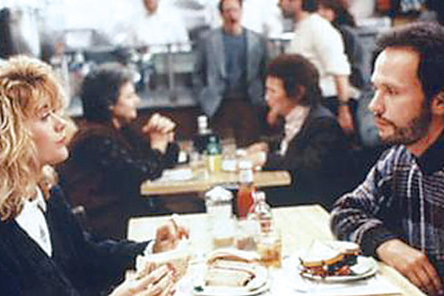  Billy Crystal and Meg Ryan at Katz’s Delicatessen in the film ‘When Harry Met Sally.’ (credit: Wikimedia Commons)