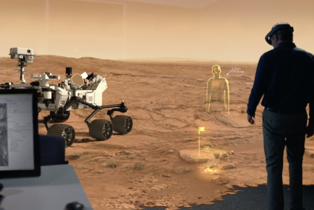  NASA's Jet Propulsion Laboratory has experimented with virtual and mixed reality environments as ways to improve data analysis, particularly when it comes to judging the size and distance of geological features as seen from Mars rovers. These experiments were some of the initial tests that inspired (credit: NASA)