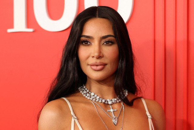  Kim Kardashian poses on the red carpet as she arrives for the Time Magazine 100 gala celebrating their list of the 100 Most Influential People in the world in New York City, New York, US, April 26, 2023. (credit: REUTERS/ANDREW KELLY/FILE PHOTO)