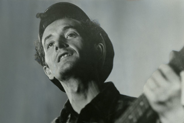  Woody Guthrie in New York City in 1943.  (credit:  Robin Carson. Courtesy of the Woody Guthrie Archives)