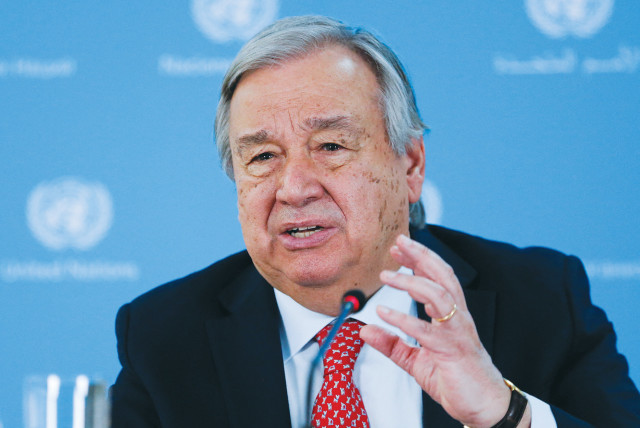  UN SECRETARY-GENERAL Antonio Guterres.  (credit: Thomas Mukoya/Reuters)