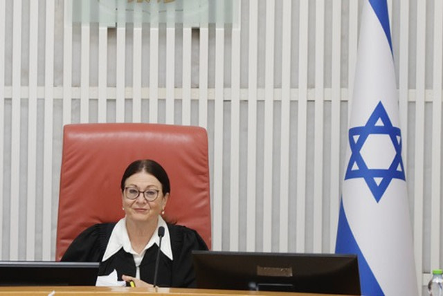  High Court Judge Esther Hayut hears petitions against the incapacitation law on August 3, 2023. (credit: MARC ISRAEL SELLEM)