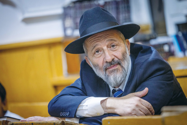  MK ARYE DERI is in a bind, says the writer. On the one hand he has the opportunity to appoint his brother as chief rabbi, but that would put him at odds with the Yosef family, his political patrons. (credit: Chaim Goldberg/Flash90)