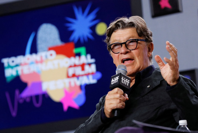   Musician Robbie Robertson gestures as he speaks during a news conference for the biopic ''Once Were Brothers: Robbie Robertson and The Band'' at the Toronto International Film Festival (TIFF) in Toronto, Ontario, Canada September 5, 2019 (credit: REUTERS)
