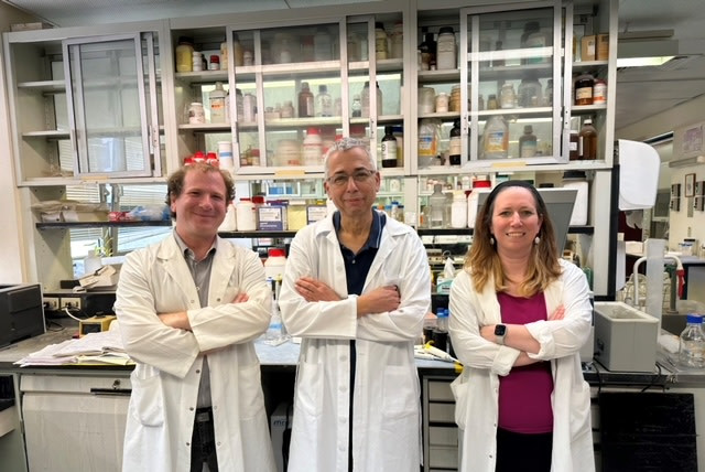  Left to right: Dr. Matan Fisher, Dr. Avivit Cohen, and Prof. Gil Leibowitz (credit: Hadassah-University Medical Center)