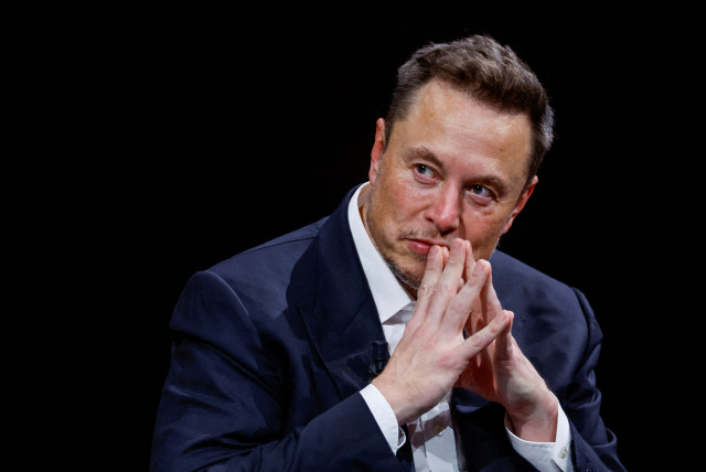  Elon Musk, Chief Executive Officer of SpaceX and Tesla and owner of Twitter, gestures as he attends the Viva Technology conference dedicated to innovation and startups at the Porte de Versailles exhibition centre in Paris, France, June 16, 2023 (photo credit: REUTERS/GONZALO FUENTES)