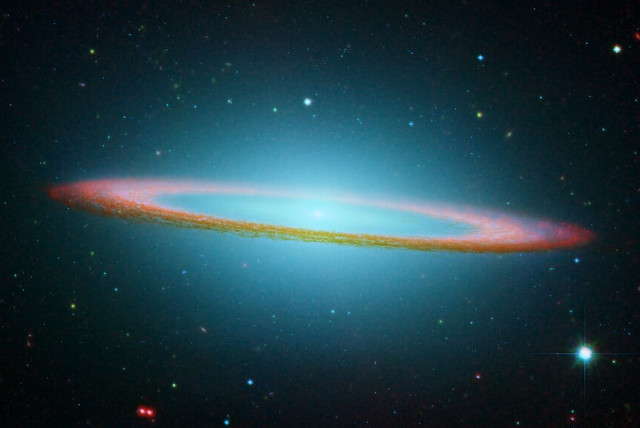  An infrared image of the Sombrero Galaxy. (credit: Wikimedia Commons)