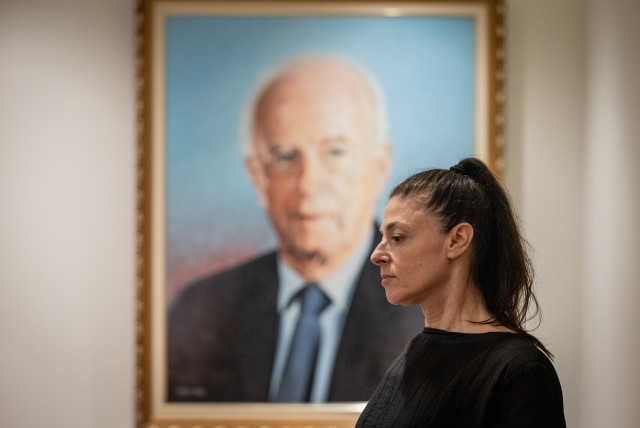  Labor party leader MK Merav Michaeli leads a faction meeting at the Knesset, the Israeli parliament in Jerusalem, on July 17, 2023 (credit: Chaim Goldberg/Flash90)