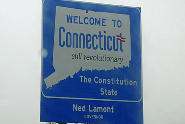  A ''welcome to Connecticut'' road sign. (credit: Americans for Tax Reform)