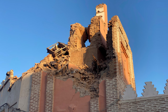  A general view of damage in the historic city of Marrakech, following a powerful earthquake in Morocco, September 9, 2023.  (credit: REUTERS/Abdelhak Balhaki)