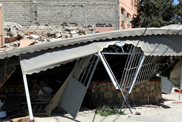  An aftermath of a powerful earthquake, in Amizmiz, in Morocco, September 9, 2023.  (credit: REUTERS/Abdelhak Balhaki)